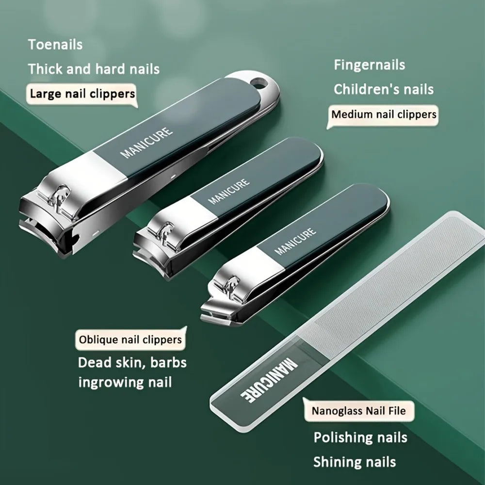 Hot 6/10Pcs Portable Manicure Sets Pedicure Kits Nail Clipper Set Personal Care Tools Gift for Relatives Friends Families Travel