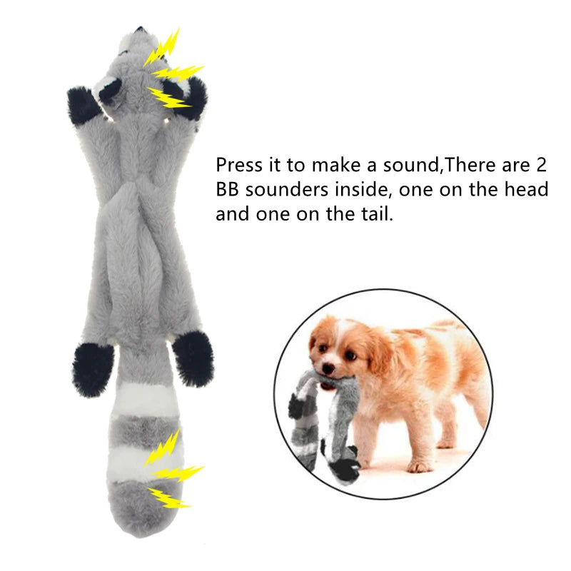 New Fun Stuffed Animal-Shaped Dog Toys Squeak Pet Wolf Rabbit  Plush Small And Medium Dog Chew Squeaky Toy Pet Accessories
