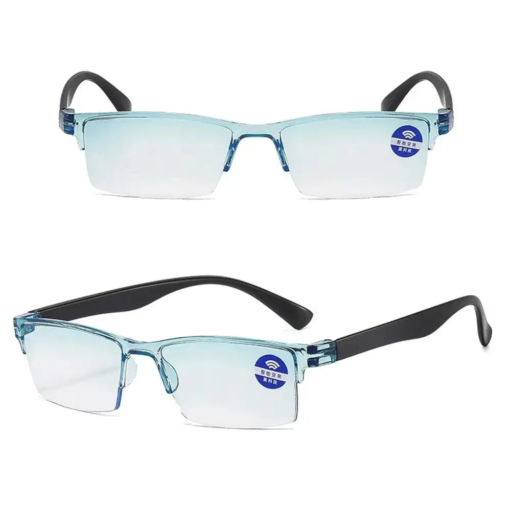 1PC Blue Light Glasses Rimless Smart Automatic Zoom Eyeglasses Men Women Optical Spectacle Reading Glasses Computer Goggles