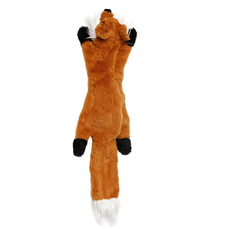 New Fun Stuffed Animal-Shaped Dog Toys Squeak Pet Wolf Rabbit  Plush Small And Medium Dog Chew Squeaky Toy Pet Accessories