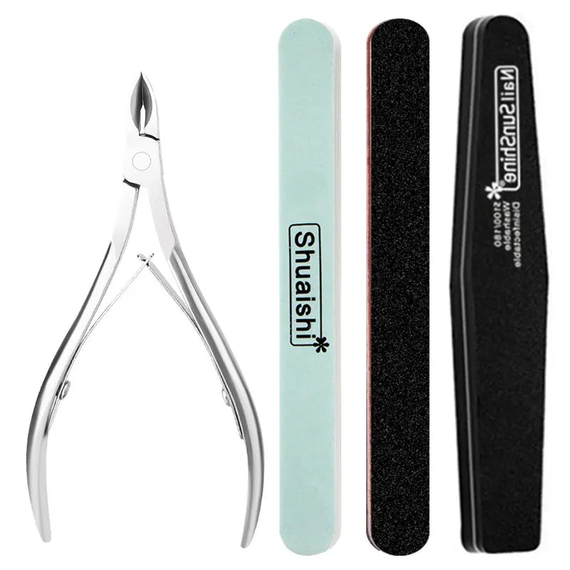 Manicure Tools Set With Nail File And Cuticle Pusher Gel Polish Kit Professional Nail Tools For Pedicure Nail Art Tools