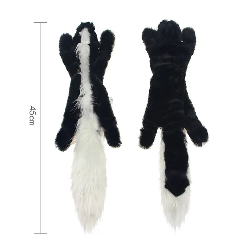 New Fun Stuffed Animal-Shaped Dog Toys Squeak Pet Wolf Rabbit  Plush Small And Medium Dog Chew Squeaky Toy Pet Accessories