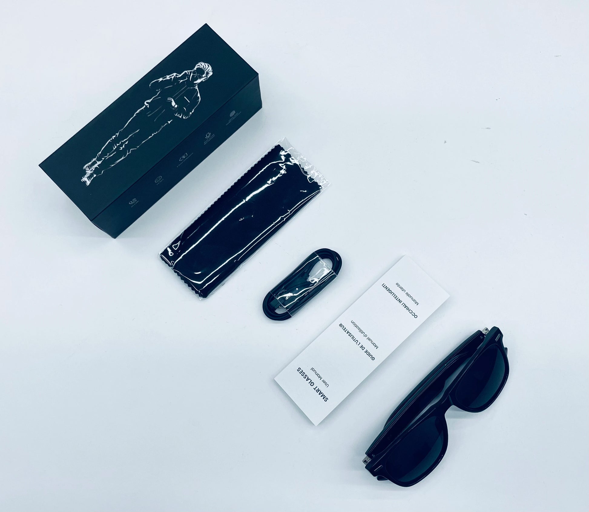 Smart Glasses Camera Remote Shoot Bluetooth Call Music Stereo Mic Men Touch Sunglasses AI Voice Assistant For Android IOS Phone