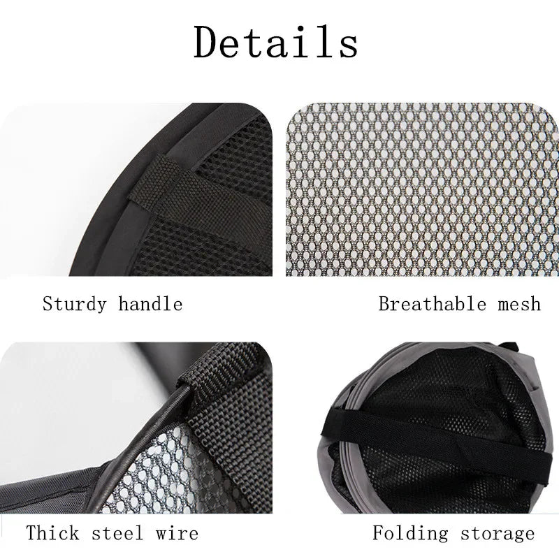 Mesh Laundry,Portable Pop Up Hamper Wide Opening,Dirty Clothes Storage box,Size 36x58cm,Dorm Travel Items Laundry Basket