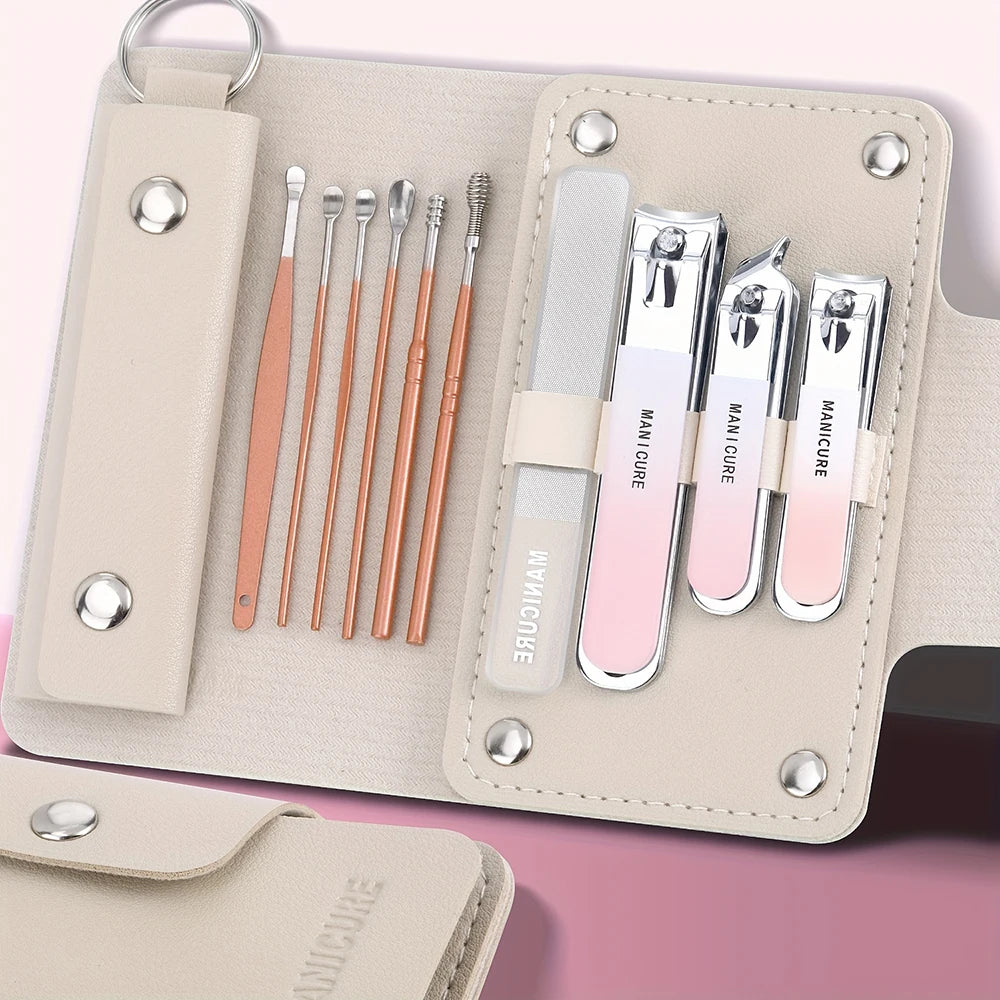 Hot 6/10Pcs Portable Manicure Sets Pedicure Kits Nail Clipper Set Personal Care Tools Gift for Relatives Friends Families Travel