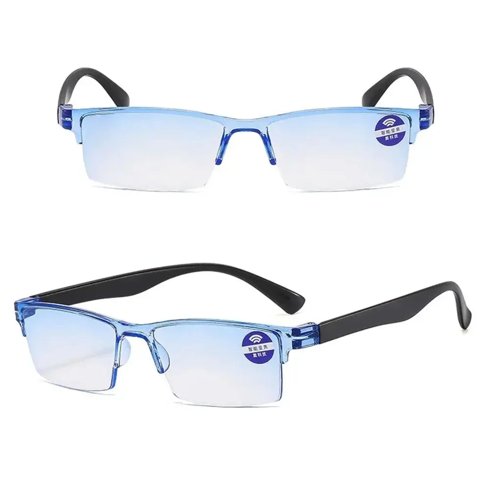 1PC Blue Light Glasses Rimless Smart Automatic Zoom Eyeglasses Men Women Optical Spectacle Reading Glasses Computer Goggles
