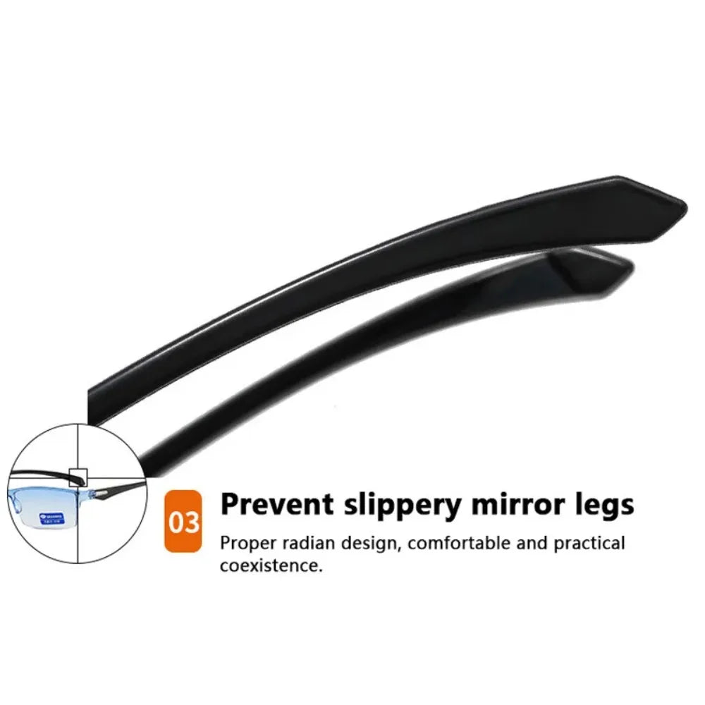 1PC Blue Light Glasses Rimless Smart Automatic Zoom Eyeglasses Men Women Optical Spectacle Reading Glasses Computer Goggles