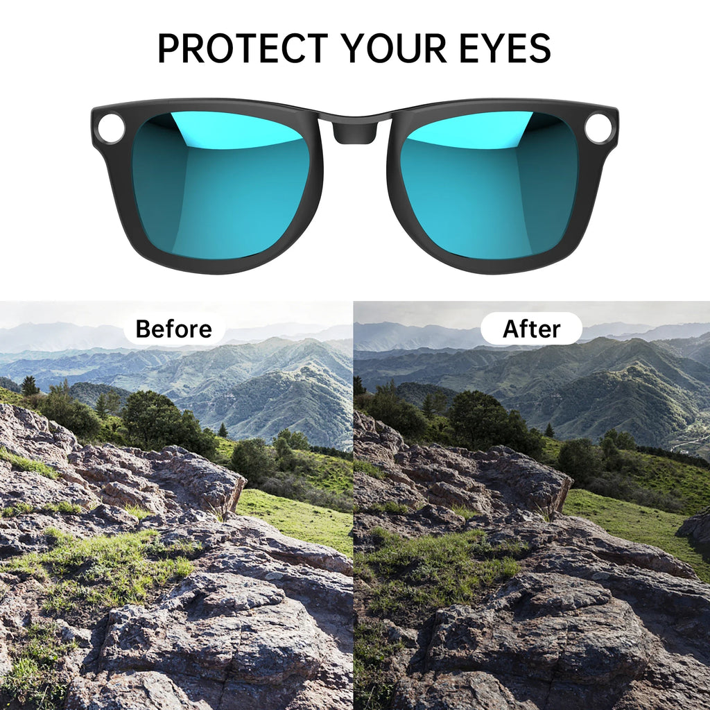Brand New Hibloks For RayBan Meta Wayfarer Large Glasses Clip Colorful Polarized Sunglasses Lenses Anti-Glare Protection