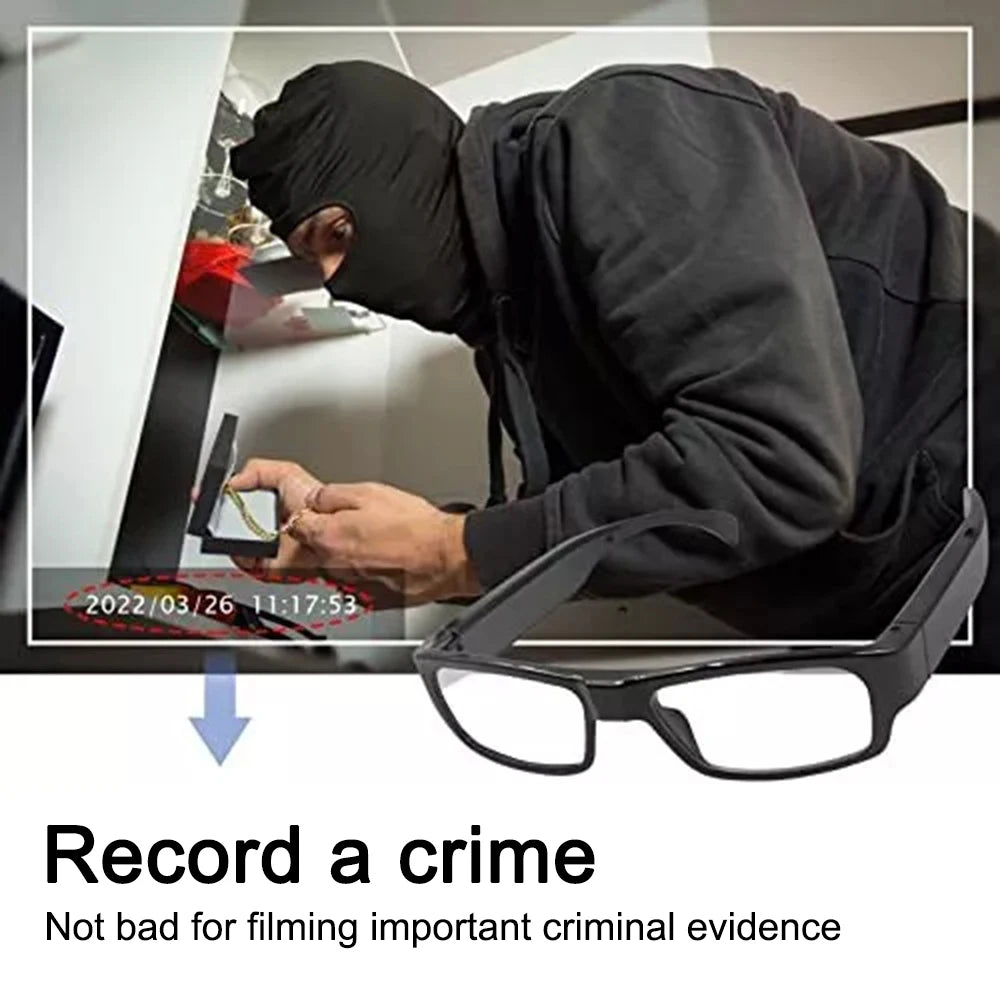 Intelligent Video Glasses, Equipped with Ultra-High Definition 4K Mini Camera, Capable of Recording Videos and Playing Music